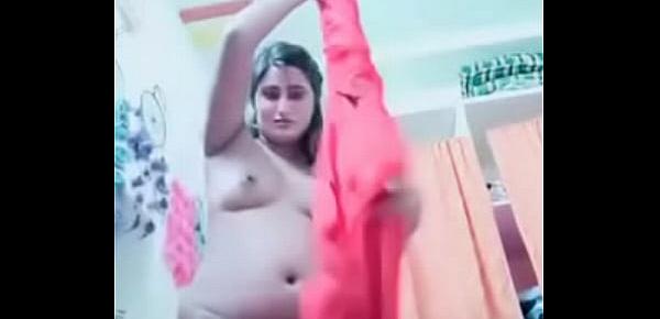  Swathi naidu showing her body and wearing red saree